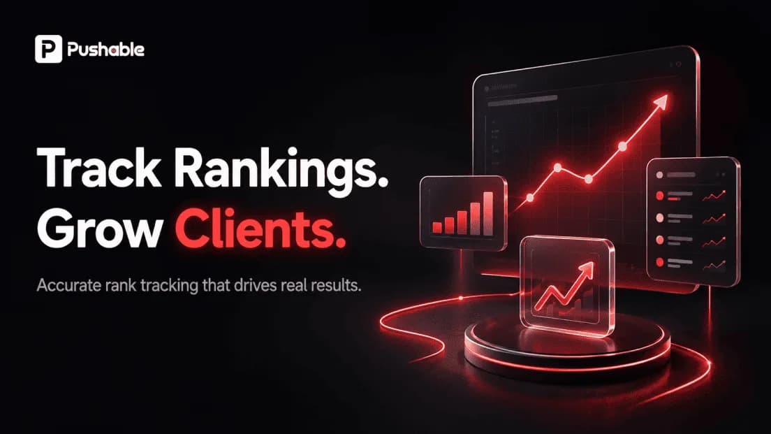 Agency rank tracker dashboard showing multi-client keyword rankings, white-label reports, and local SERP tracking
