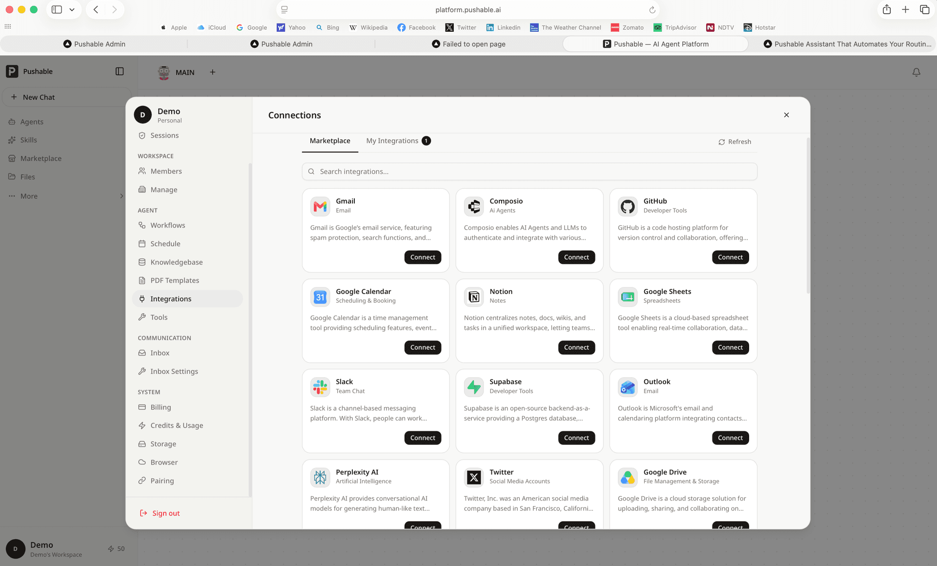 Integrations Marketplace