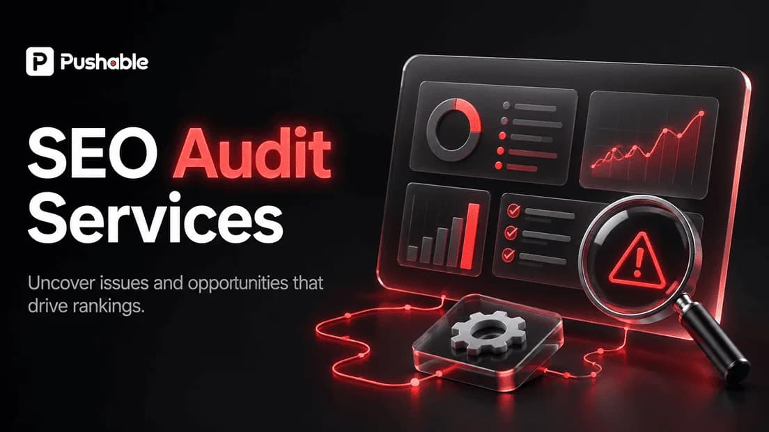SEO audit services dashboard showing technical, on page, content, and backlink findings