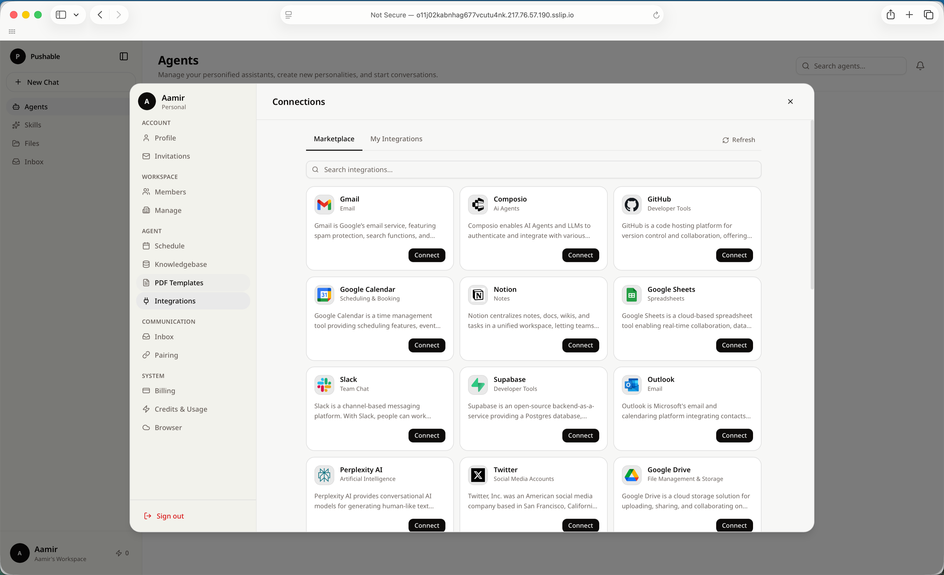 Integrations Marketplace
